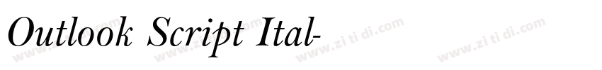 Outlook Script Ital字体转换